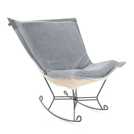 Howard Elliott Komodo 40" Metal Framed Polyester Puff Rocking Chair Breeze