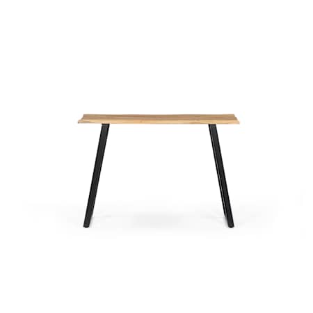 Howard Elliott Avinash 42" Wide Wood Top Metal Console Table Black