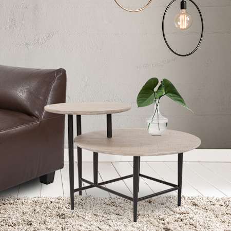 Howard Elliott Molli 38" Wide Wood Coffee Table Whitewashed / Black