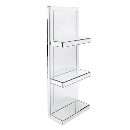 Howard Elliott 16" Wide 3 Shelf Mirrored Glass Luxe Shelving N/A