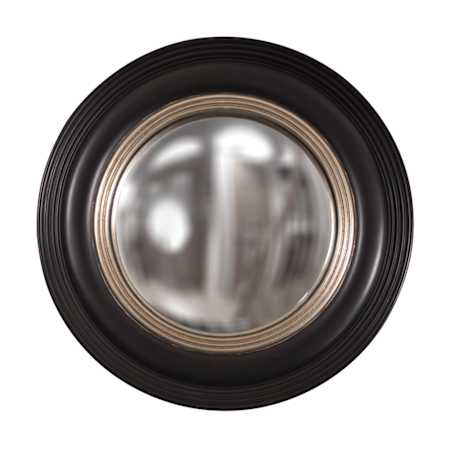 Howard Elliott Soho 14" Diameter Circular Framed Bathroom Mirror Matte Black