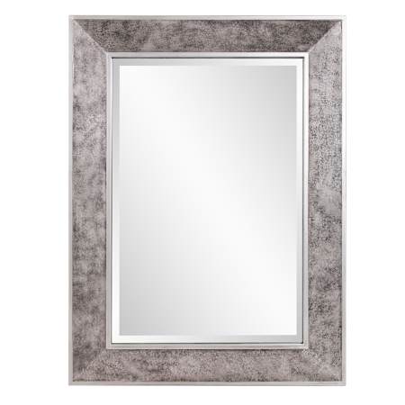 Howard Elliott 30" W x 40" H Rectangular Bathroom Mirror Mottled Silver