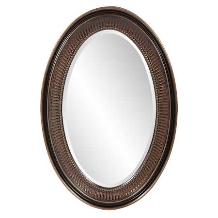 Howard Elliott 21" W x 31" H Oval Framed Bathroom Mirror Museum Bronze