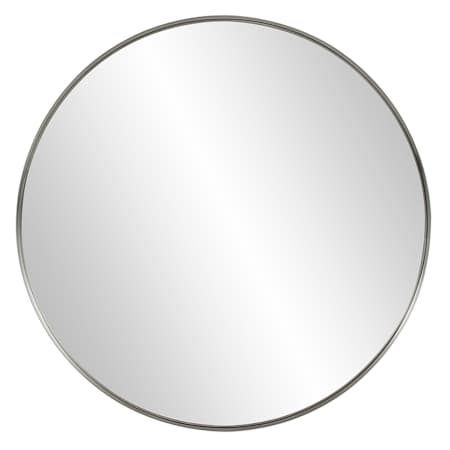 Howard Elliott Lucian 36" Diameter Circular Stainless Steel Framed Bathroom Mirror Brushed Silver