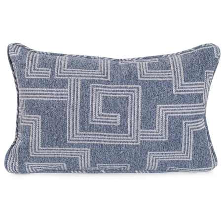 Howard Elliott Mistify 22" x 14" Polyester and Rolefin Covered Polyester Filled Accent Pillow Denim