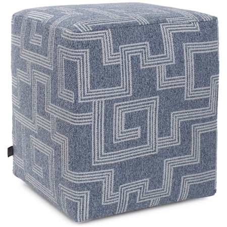 Howard Elliott Mistify Cube Ottoman Cover - Cover Only Denim