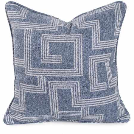 Howard Elliott Mistify 20" x 20" Polyester and Rolefin Covered Polyester Filled Accent Pillow Denim