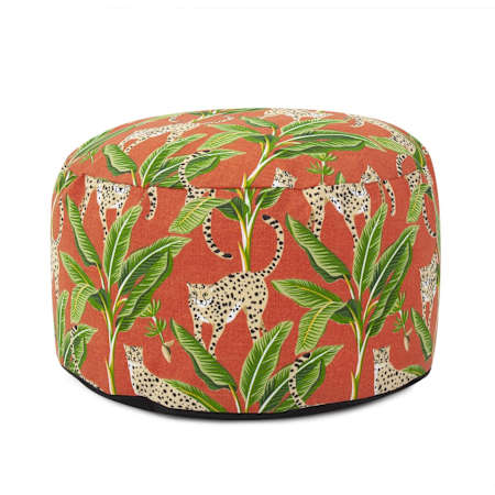 Howard Elliott Mengu 22" Wide Polyester Outdoor Foot Pouf Ottoman Canyon