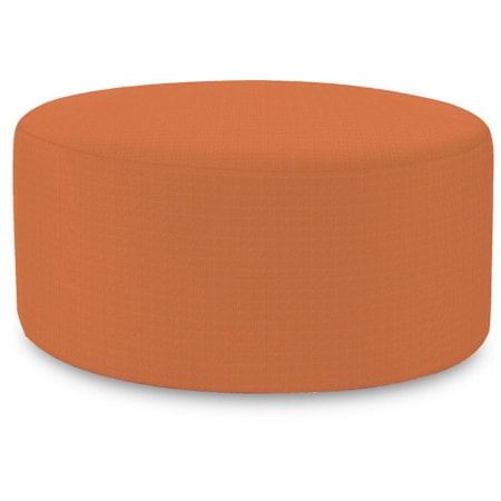Howard Elliott Sensibility 36" Wide Plywood and Polyester Outdoor Round Ottoman Canyon