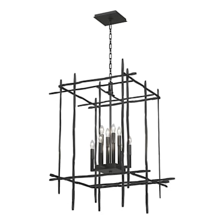 Hubbardton Forge Tura 8 Light 28" Wide Taper Candle Style Chandelier Black