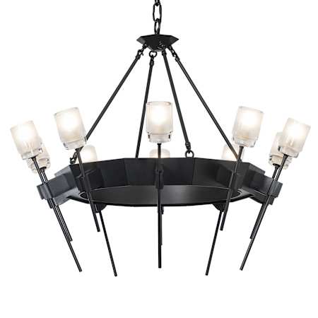 Hubbardton Forge Echo 10 Light 33" Wide Chandelier Black
