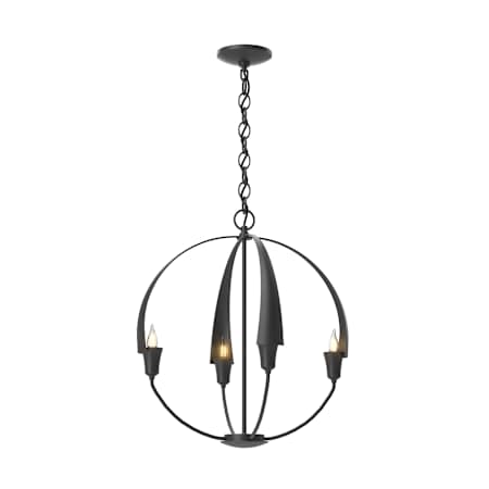 Hubbardton Forge Cirque 4 Light 19" Wide Taper Candle Style Chandelier Black