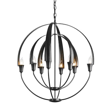Hubbardton Forge Cirque 8 Light 26" Wide Taper Candle Style Chandelier Black