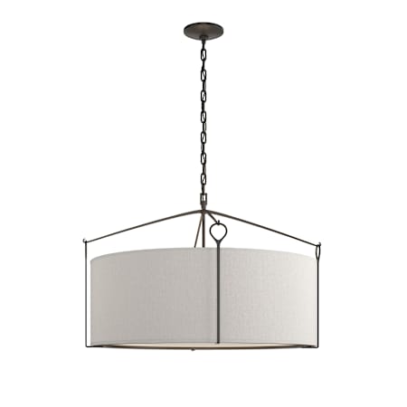 Hubbardton Forge Bow 4 Light 30" Wide Pendant Black / Flax
