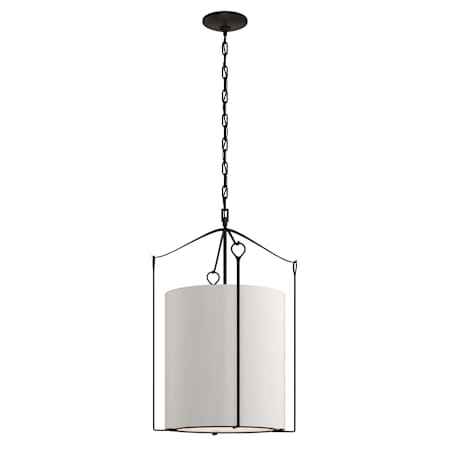 Hubbardton Forge Bow 3 Light 19" Wide Pendant Black / Flax