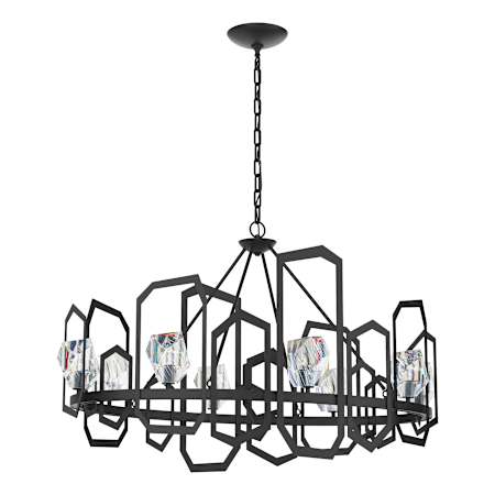 Hubbardton Forge Gatsby 8 Light 46" Wide LED Ring Chandelier Black