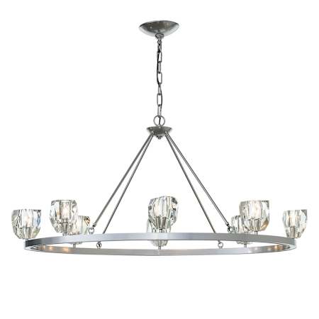 Hubbardton Forge Gatsby 8 Light 45" Wide Crystal Ring Chandelier Sterling
