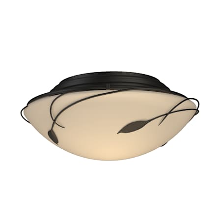 Hubbardton Forge Leaf 2 Light 14" Wide Semi-Flush Bowl Ceiling Fixture with Customizable Glass Shade Black / Opal