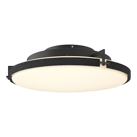 Hubbardton Forge Metra 25" Wide Flush Mount Drum Ceiling Fixture Black / Opal