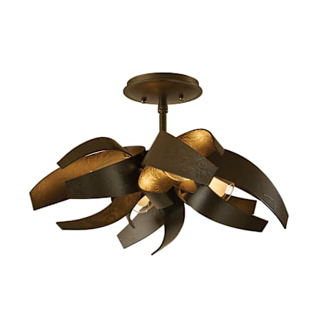 Hubbardton Forge Corona 4 Light 20" Wide Semi-Flush Ceiling Fixture Dark Smoke