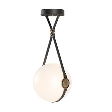 Hubbardton Forge Derby 15" Wide Pendant Black / Antique Brass / Black
