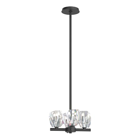 Hubbardton Forge Gatsby 4 Light 12" Wide Pendant Black / Clear