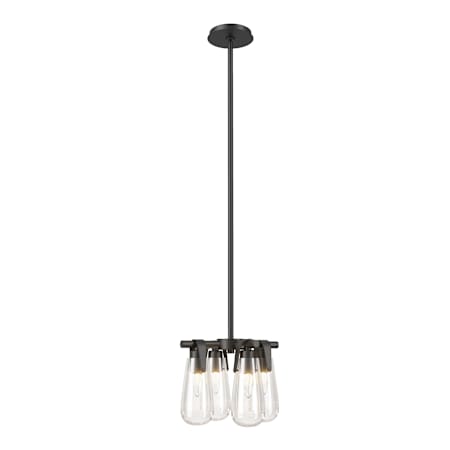 Hubbardton Forge Eos 4 Light 12" Wide Chandelier Black