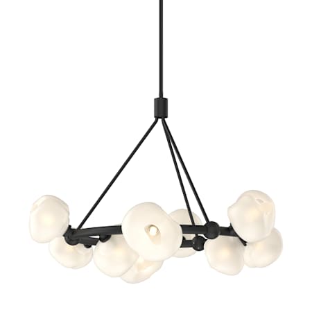 Hubbardton Forge Ume 9 Light 32" Wide Pendant Black / Frosted