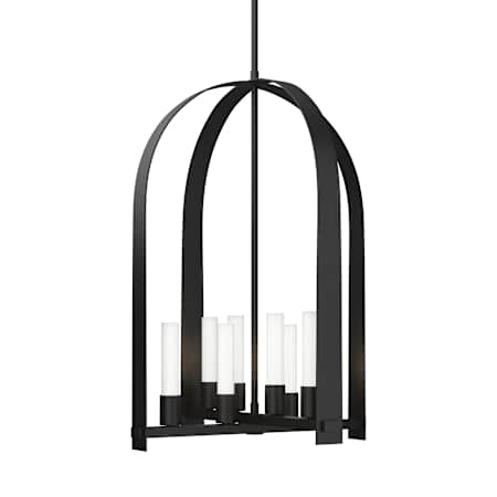 Hubbardton Forge Triomphe 8 Light 26" Wide Pendant Black / Frosted