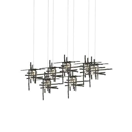 Hubbardton Forge Tura 7 Light 54" Wide Linear Pendant Black
