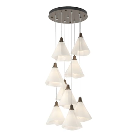 Hubbardton Forge Mobius 9 Light 21" Wide Multi Light Pendant Bronze / Frosted
