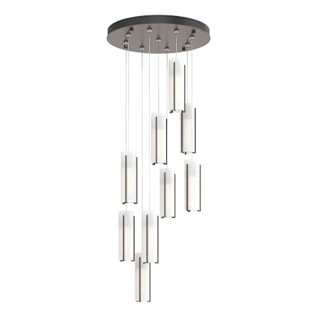 Hubbardton Forge Exos Glass 9 Light 21" Wide LED Multi Light Pendant Bronze / Opal