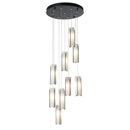 Hubbardton Forge Exos 9 Light 21" Wide Multi Light Pendant Black