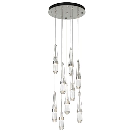 Hubbardton Forge Link 9 Light 21" Wide Multi Light Pendant Sterling