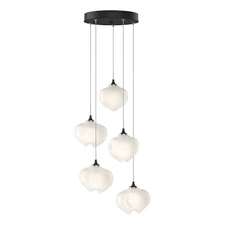 Hubbardton Forge Ume 5 Light 17" Wide Multi Light Pendant Black / Frosted