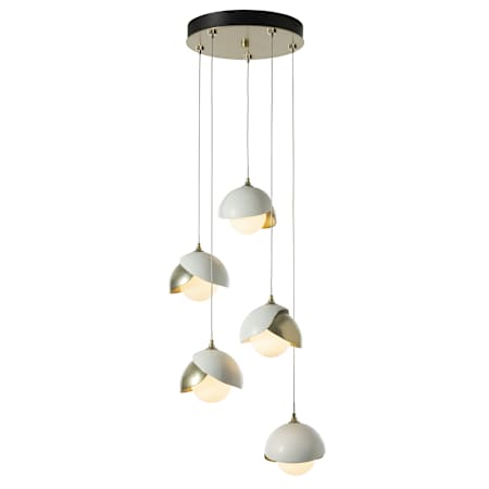 Hubbardton Forge Brooklyn 5 Light 16" Wide Multi Light Pendant Modern Brass