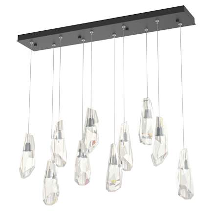 Hubbardton Forge Luma 10 Light 45" Wide Linear Pendant Black / Clear