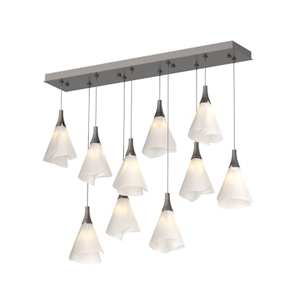 Hubbardton Forge Mobius 10 Light 46" Wide Linear Pendant Oil Rubbed Bronze