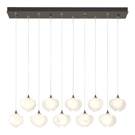 Hubbardton Forge Ume 10 Light 45" Wide Linear Pendant Bronze / Frosted