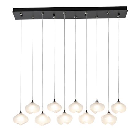 Hubbardton Forge Ume 10 Light 45" Wide Linear Pendant Black / Frosted