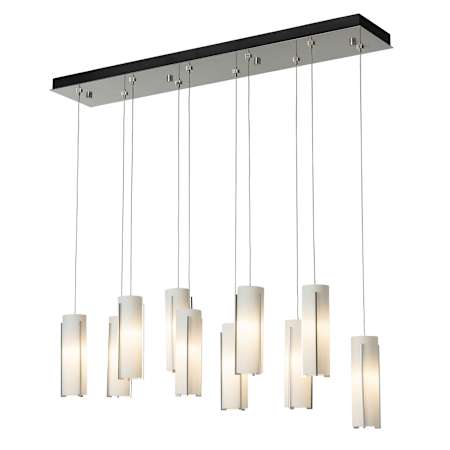 Hubbardton Forge Exos 10 Light 45" Wide Linear Pendant Sterling