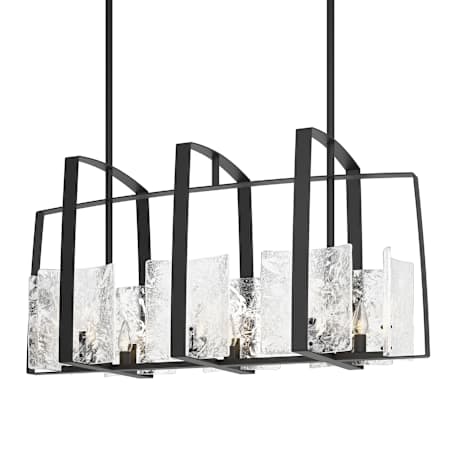 Hubbardton Forge Arc 8 Light 43" Wide Linear Chandelier Black