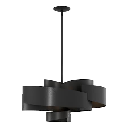 Hubbardton Forge Zen 6 Light 35" Wide LED Multi Light Pendant Black