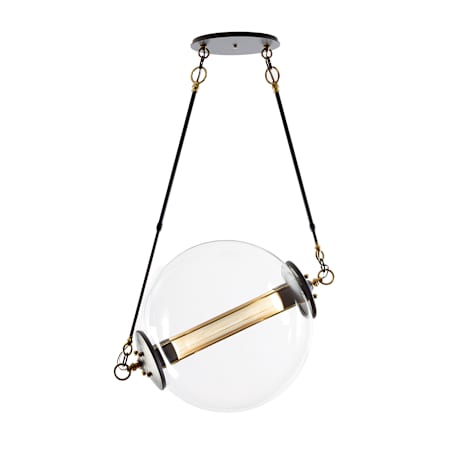 Hubbardton Forge Otto 2 Light 28" Wide Pendant Brass / Black
