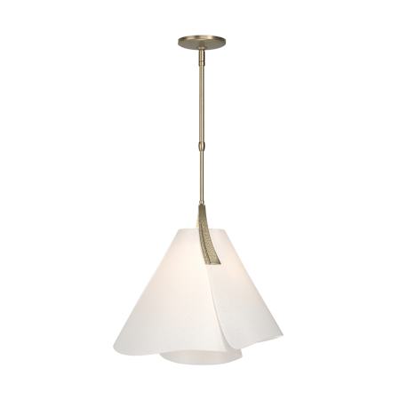 Hubbardton Forge Mobius 18" Wide Pendant Soft Gold / Spun Frost