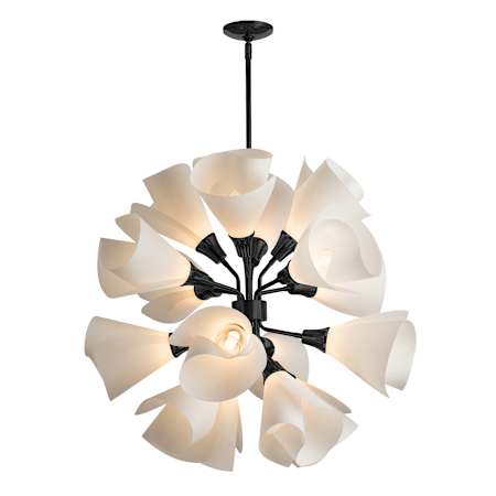 Hubbardton Forge Mobius 16 Light 31" Wide Pendant Black / Frosted