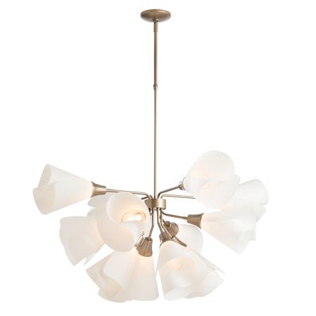 Hubbardton Forge Mobius 12 Light 39" Wide Pendant Soft Gold / Frosted