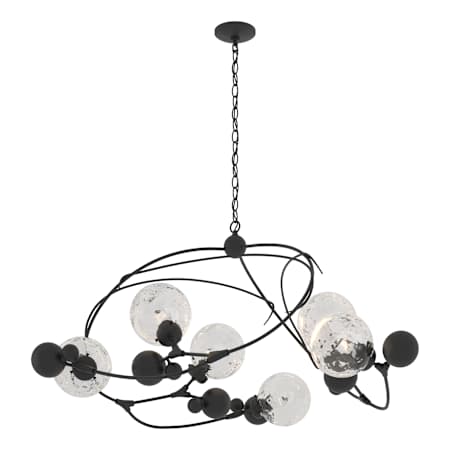 Hubbardton Forge Sprig 6 Light 50" Wide Pendant Black / Clear