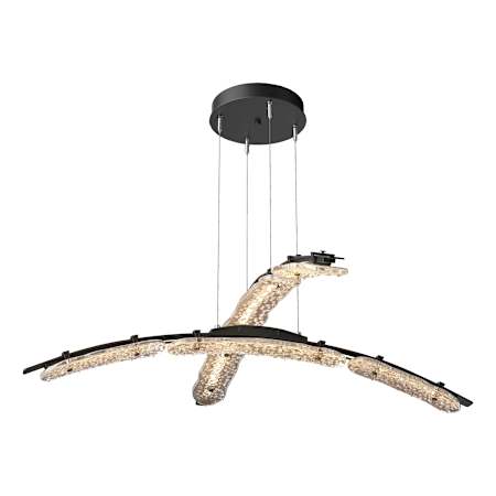 Hubbardton Forge Glissade 44" Wide Suspension Multi Light Pendant Black