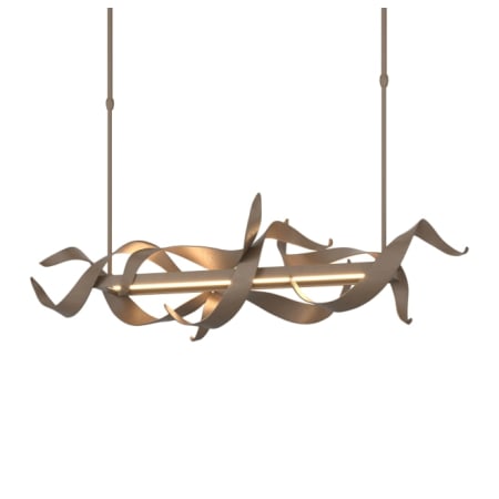 Hubbardton Forge Folio 38" Wide LED Linear Short Orientation Chandelier Bronze